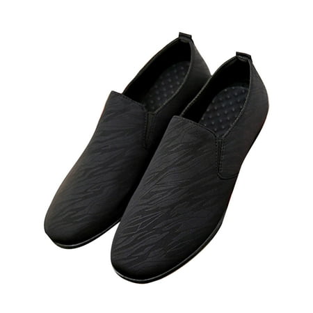 

Difumos Mens Comfortable Anti-Slip Loafers Breathable Slip On Flats Work Driver Shoes Black 8