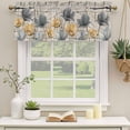 thumbnail image 2 of 2 Pack Valances for Window, Spring Tulips Flower Short Curtains for Kitchen Bedroom Living Room, Vintage Floral Barn Doors Rustic Beige Rod Pocket Small Window Treatment Valance Drapes 60 x 18 Inch, 2 of 8
