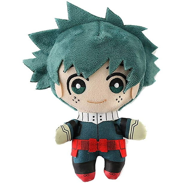 Anime Plush Doll with keychians Toy Stuffed Plushie Figure Gift Cosplay  Props Collectibles for Fans (Midoriya Izuku, 15CM) 
