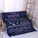 thumbnail image 2 of LHSHID To My Daughter Fleece Blankets from Dad Mom Fuuny Cute Letter Blanket for Daughter Birthday Gifts Christmas 30x40in, 2 of 5
