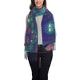 thumbnail image 2 of Women's Fashion Tassel Scarf, Abstract Fantasy Textures Long Shawl, Lightweight and Warm, 2 of 9