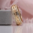 thumbnail image 4 of Elegant Luxurious Wide Ring - A Stylish Ring With Carved Hollow Floral Patterns And Inlaid With Sparkling Water, Suitable For Daily Wear And Parties As A Fashionable And Exquisite Accessory, A, 4 of 6