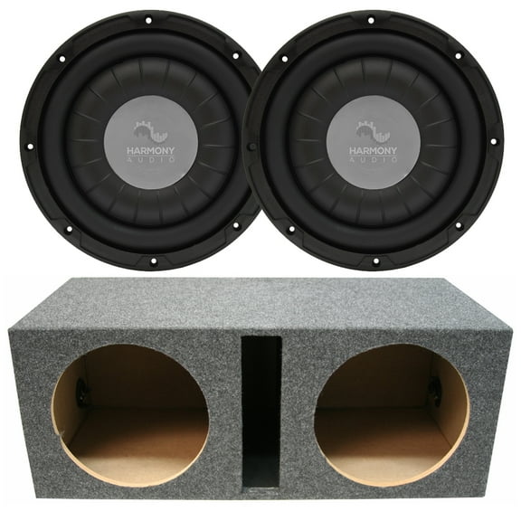 Harmony Audio HA-F104 10" 700W Car Audio Subwoofers and Vented Sub Box Enclosure