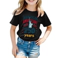thumbnail image 5 of Quealent Kids 250 Anniversary USA Shirts 250 Year American Flag Tshirt Boys and Girls Happy 250th Tee 4th of July Tops (Black, 13-14 Years), 5 of 5