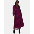 thumbnail image 2 of The Pioneer Woman Ruffle Neck Midi Dress, Women’s, Sizes S-3X, 2 of 6