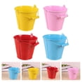 thumbnail image 3 of 4pcs Interesting Mini Bucket Toy Child Sand Buckets Tinplate Beach Bucket, 3 of 9