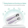 thumbnail image 5 of 2 sets of children's eating training tableware stainless steel bendable fork and spoon set complementary food tools, 5 of 5