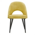 thumbnail image 4 of Weston Home Kolten Upholstered Dining Chairs, Set of 2, Yellow PU Leather, 4 of 9