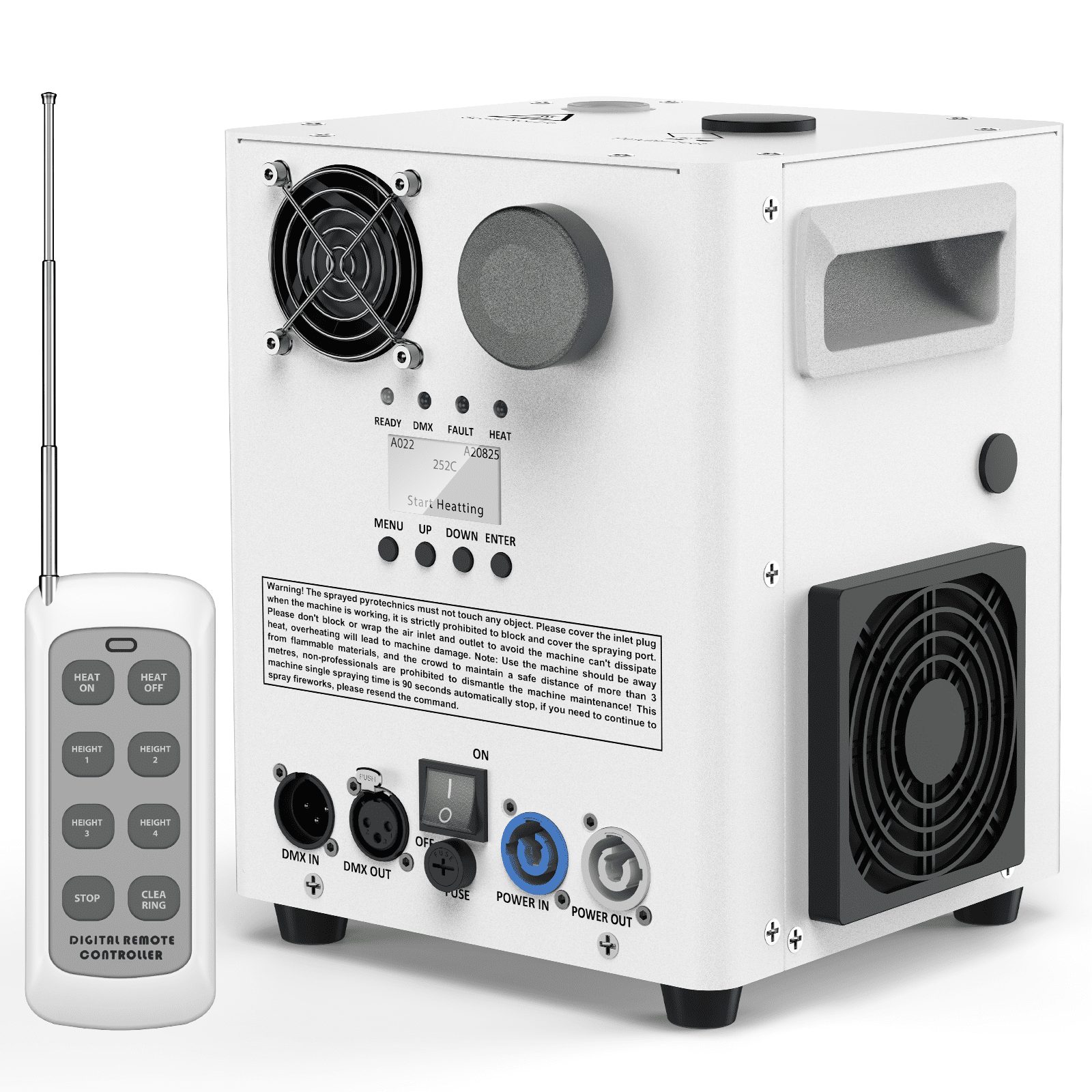 2Pack 800W Cold Spark Machine Spraying Electronic Flower Effect Machine w/ Remote Control DMX512 for Wedding Musical (White)