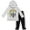 Gray/black, variant on Star Wars The Mandalorian The Child Toddler Boys Fleece Pullover Hoodie and Pants Outfit Set Infant to Big Kid