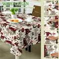 thumbnail image 2 of Christmas Tablecloths for Rectangle Tables 60 X 84, Truck Christmas Tree Tablecloth, Stain Proof Dining Table Cover for Holiday, 2 of 5