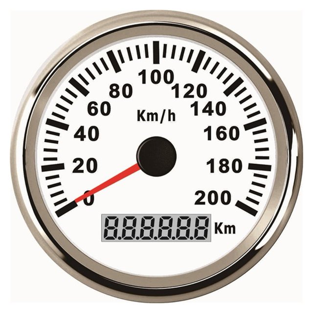 200 Km/h GPS Speedometer 85mm Waterproof Speed Meter Gauge For Car Motor Motorcycle Marine With Red Backlight ,Wide Applicability