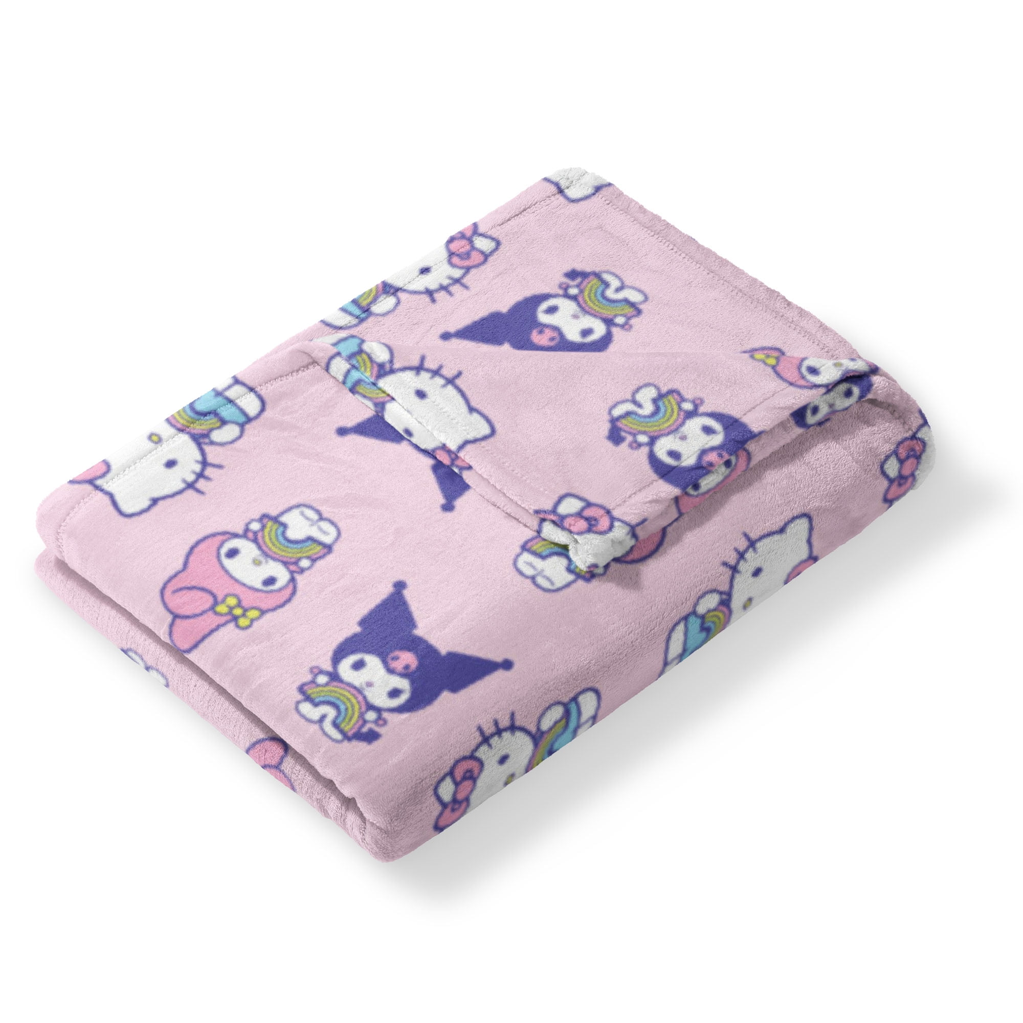 Hello Kitty Sharing Sweet Ultra Fine Faux Fur Throw for Kids, 50x70 inches