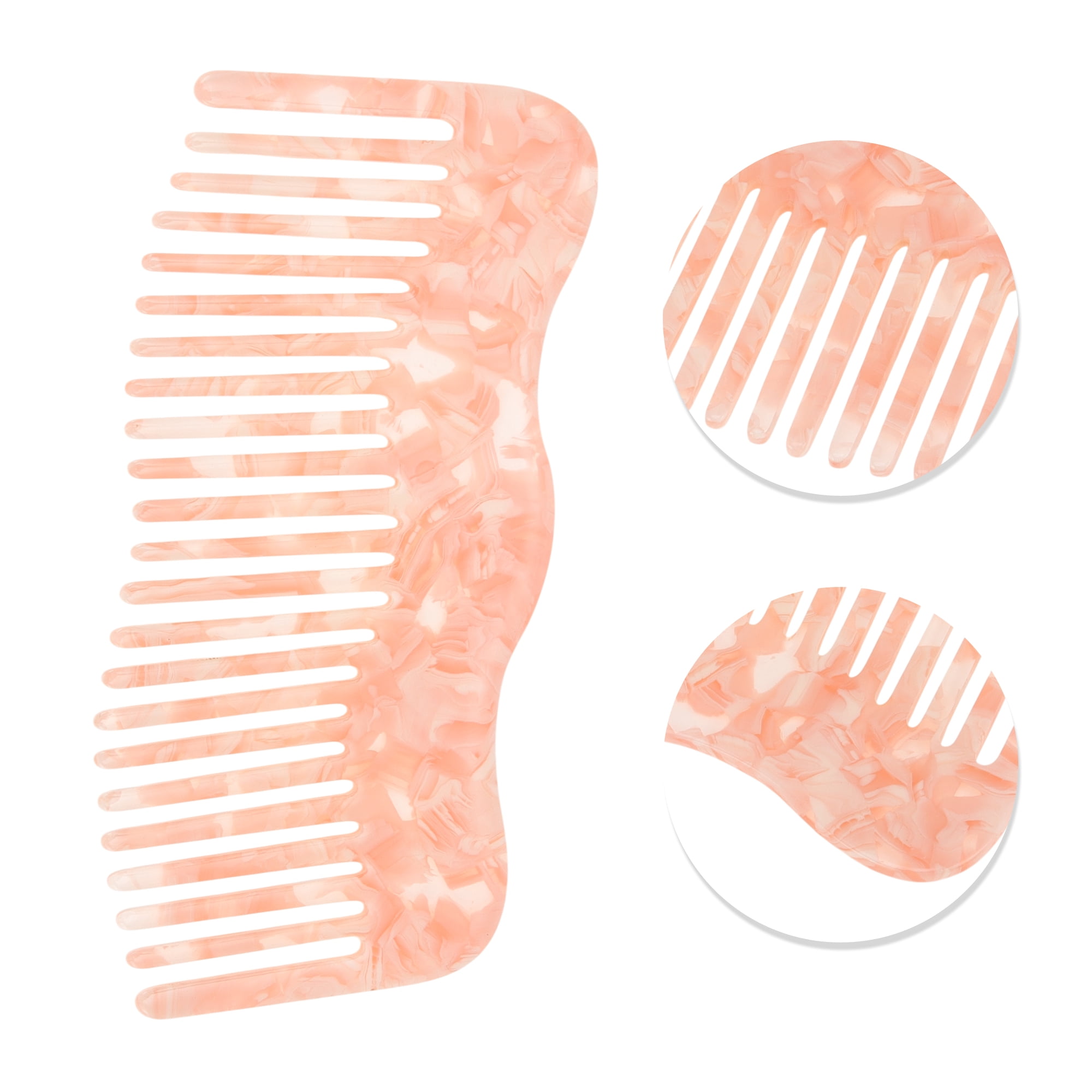Unique Bargains 1 Pc Irregular Simplicity Hair Comb for All Hair Types Styles Pink