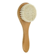 HeroNeo Baby Hair Brush Wooden Handle Baby Round Hair Brush Natural Soft Bristle Cradle Caps Brush for Toddler Newborn Infant