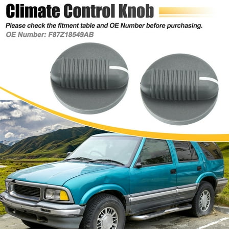 Fauful 2x Climate Control Knobs # F87Z18549AB For Chevrolet Blazer S10 GMC Jimmy Sonoma