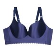 thumbnail image 1 of Plus Size Bras for Women Wireless Coverage Figure Wirefree Bras Navy Blue C 38, 1 of 6