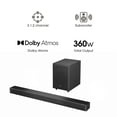thumbnail image 4 of Hisense 3.1.2 Ch 360W Soundbar with Wireless Subwoofer* and Dolby Atmos (AX3120G), 4 of 16
