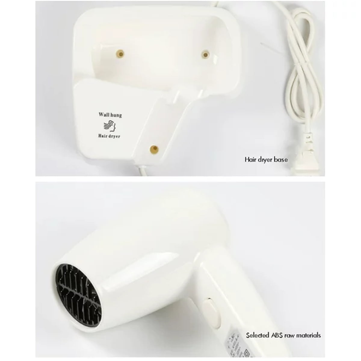 1200W Wall-Mounted Hair Dryer Hotel Negative Ion Blower Strong Wind Bathroom Toilet Homestay Hairdryer Household Drying Tools