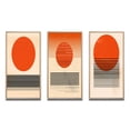 thumbnail image 2 of Designart "Minimalist Geometric Sunset in Bold Orange III" Modern Geometric Framed Wall Art Set Of 3 - Orange Abstract Frame Gallery Wall Set For Home Decor, 2 of 6