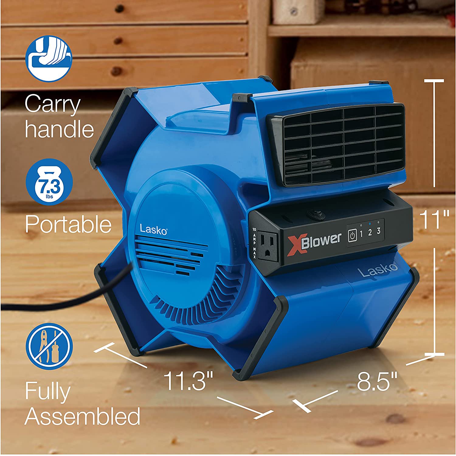 YYQ High Velocity X-Blower Utility Fan for Cooling, Ventilating, Exhausting  and Drying at Home, Job Site and Work Shop, Blue X12905 | Walmart Canada