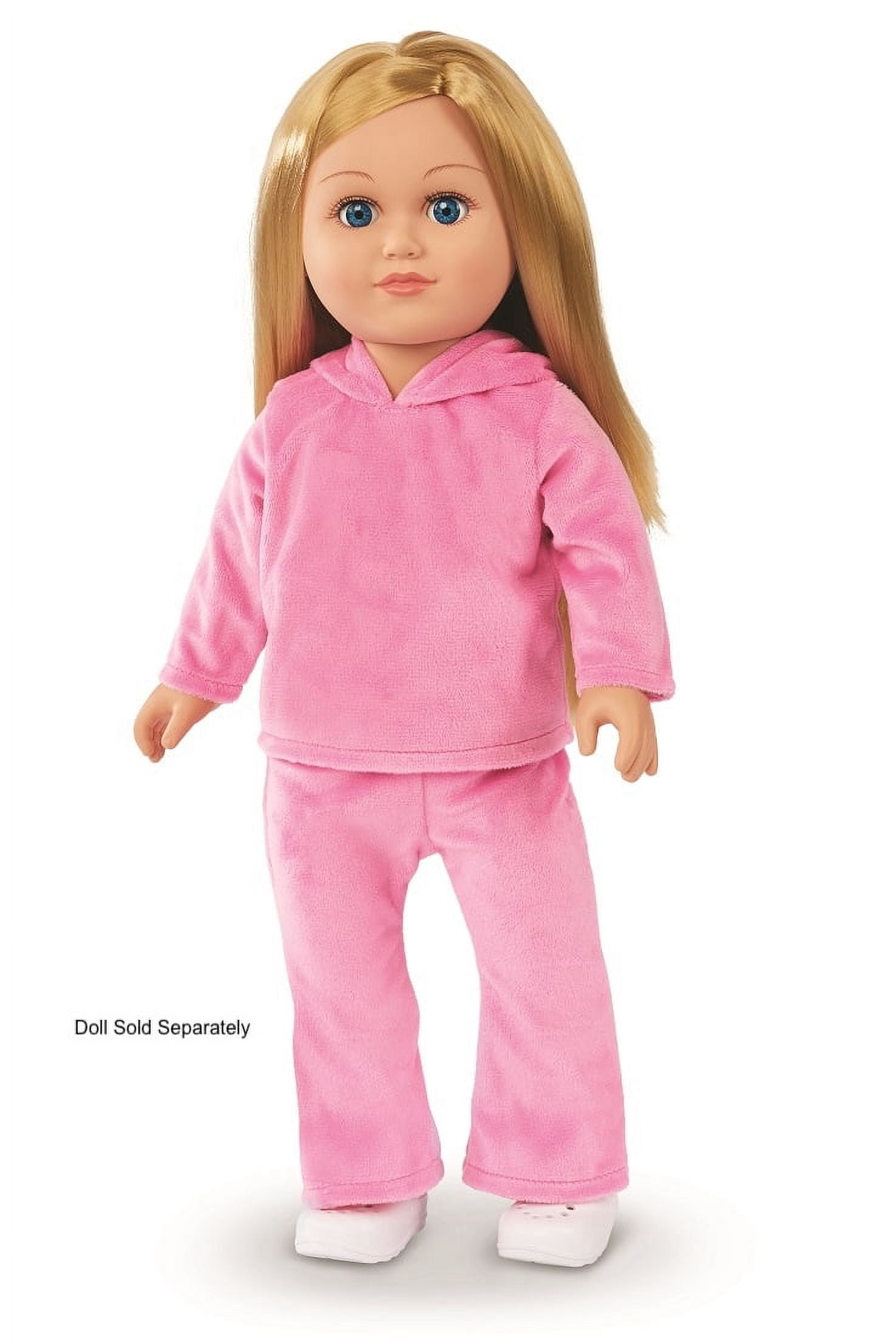 My Life As Loungewear Fashion Set for 18-inch Doll, 3 Pieces Included, Solid Pink