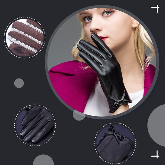 TABLZONE 1Pair Winter Gloves Touch Screen Compatible with Elastic Wrist for Warmth