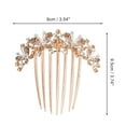 thumbnail image 2 of Unique Bargains 1 Pc Women's Butterfly Rhinestones Side Comb for Parties Champagne Alloy, 2 of 4