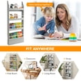 thumbnail image 5 of GVN 4-Tier Bookshelf with 2 Anti-Tipping Kits for Books and Magazines-Gray, Toy Organizers and Storage for Kids, Boys, Girls, Nursery, 5 of 8