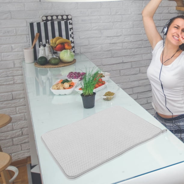 MERRYHAPY Tapete Para Platos Con Base Antideslizante Y Almacenamiento Compacto