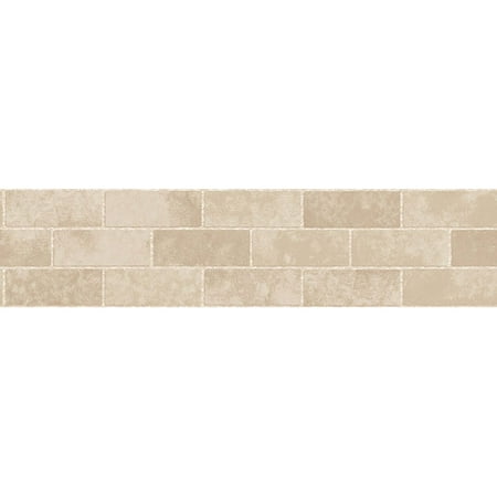 Tales Border - Cream Stone Tile Peel & Stick Border
