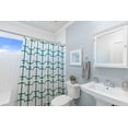 thumbnail image 4 of Simply Daisy 70" W x 73" L Anchor Pattern Polyester Shower Curtain, Kelly Green [1 Ct], 4 of 5