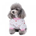 thumbnail image 5 of Eleanos Pet Dog Cute Cherry Casual Jumpsuit Homewear Cotton Outfit Puppy 4 Legged Pajamas, 5 of 6