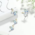 thumbnail image 5 of White Butterfly Jewelry Sets Earrings Necklace Ring April Birthstone Jewelry Set 925 Sterling Silver Women Birthday Mother's Day Gifts, 5 of 6