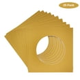 thumbnail image 2 of Metallic Gold Acid Free 7x7 Cirlce Picture Frame Mat with White Core Bevel Cut for 5x5 Pictures -, 2 of 3