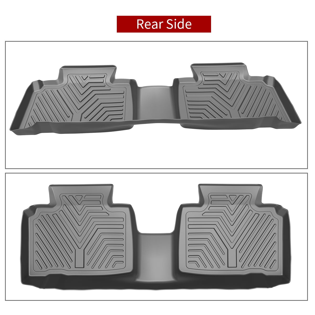 RVNI TPE Rubber Front and Rear for 2015-2022 2023 2024 Ford Edge Floor Mats Set All-Weather Protection Anti-Slip