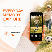 AGM N2 | Small Smartphone | 4.96 Compact Screen | 190g Lightweight | Android 16 Go | Student Friendly 4G Phone | Google Family Link | 3GB+32GB Expandable | Orange | Compatible with T-Mobile Only