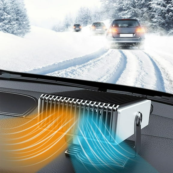 MUSICOZY Car Heater, 12V 150W Portable Car Heater, Auto Fan Heater, Cigarette Lighter Plug, 2 in 1 Fast Heating Defrost Demister, Car Heater Demister