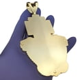 thumbnail image 3 of Huge 3D Jesus Piece Combo Hip Hop Pendant Cross Last Supper Hands Gold Finish, 3 of 9