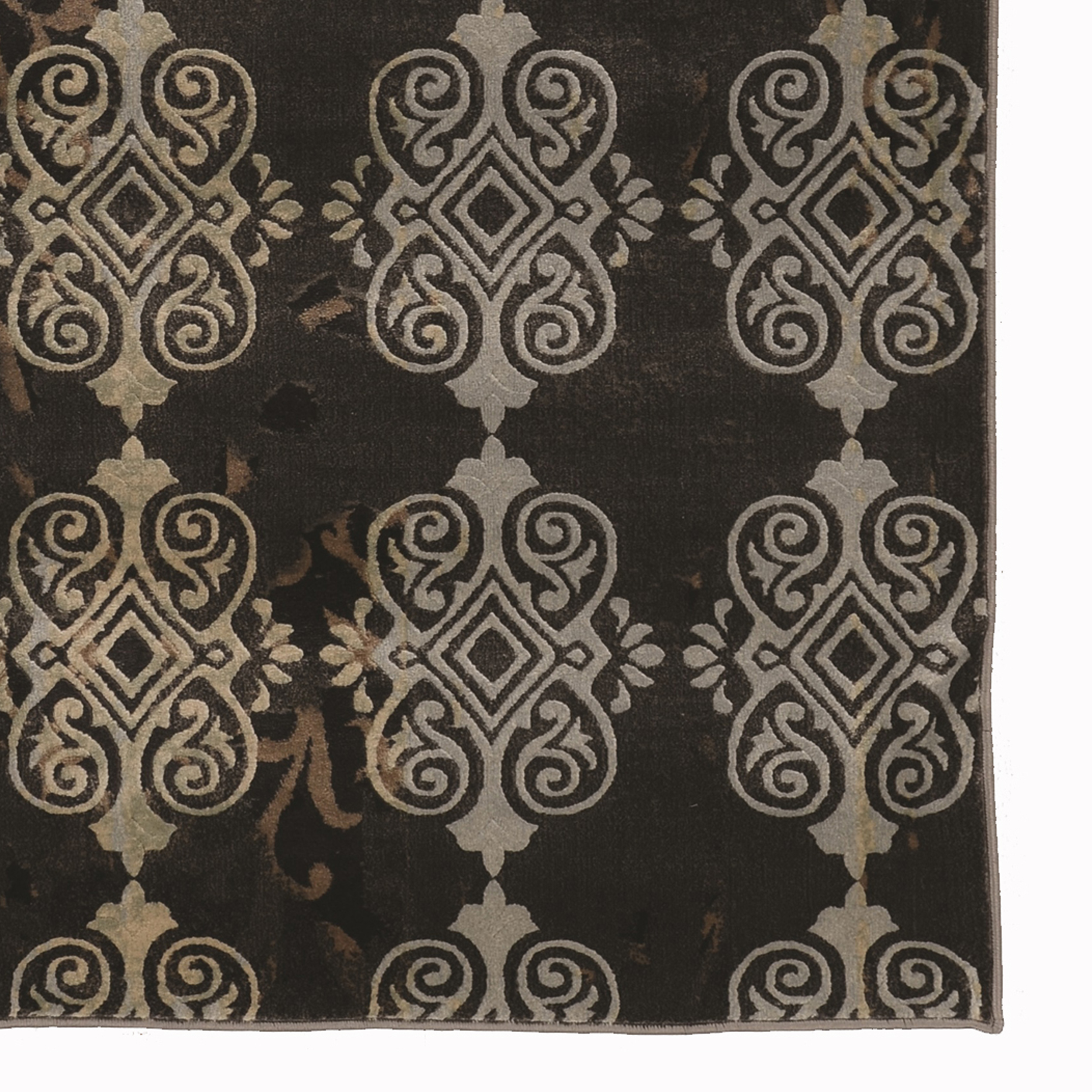 Jewel Royal Dark Beige Area Rug 5 x 76" Powerloomed 100% Polypropylene