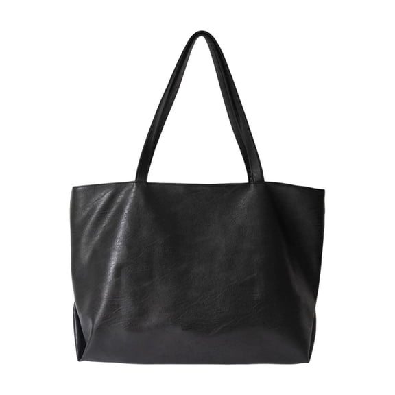WNFJR Soft Leather Texture, Large Capacity Crossbody Bag, Versatile Tote for Daily Use, Ideal for Women, Effortless Style and Practicality, Black