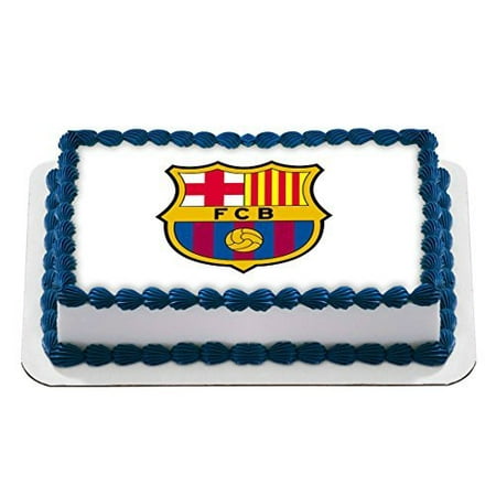 - Barcelona Football Club Logo Barça Edible Cake Topper Personalized Birthday 1/4 Sheet Decoration Custom Sheet Birthday Frosting Transfer Fondant Image