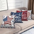 thumbnail image 6 of Dashan 4th of July Pillow Cover 16x16 Set of 4,Independence Day Red Blue Stars Cushion Cases for Couch Sofa Bed Home Decor, 6 of 6