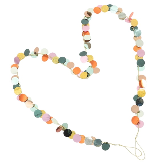 WASHWEPE Birthday Hanging Garland Round Banner Multi-colored 1Pack 79X1.6X0.2in