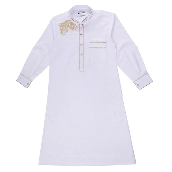 Enfants Garçons Jubba Kaftan Robe Arabe Abaya Dishdasha Thobe Longue Robe
