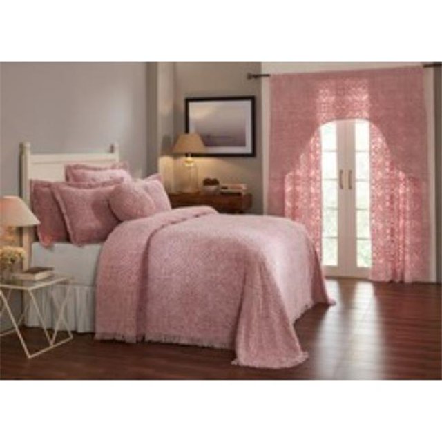 Better Trends BSWRDOPI Wedding Ring Collection Full-Double Size Bedspread, Pink