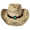 Beige027, variant on Keevoom Cowboy Straw Hats for Women Men Roll Brim Western Cowgirl Straw Hat Sunshade Hat