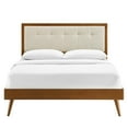 thumbnail image 5 of Modway Willow Twin Wood Platform Bed With Splayed Legs in Walnut Beige, 5 of 10
