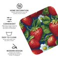 thumbnail image 4 of Bingfone Vintage Strawberry2 Leather Drinks Coasters With Set Of 6,Suitable For Home Kitchen,Coffee Cup Coasters Home Gift, 4 of 9