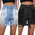 thumbnail image 2 of Women High Waisted Mini Short Jeans Tight Denim Shorts Skinny Fashion Summer Ripped Denim Shorts Streetwear Jeans Shorts light blue XXL, 2 of 4